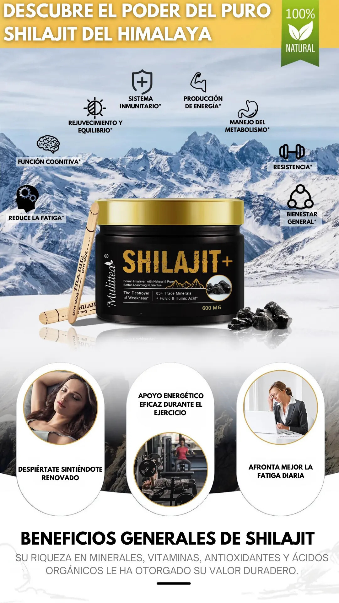 Resina Shilajit+⚡ Recupera tu energía 💪 (Compra 1, lleva 1 GRATIS 🎁)